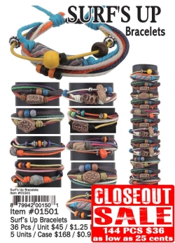 Closeout Surfs Up Bracelets